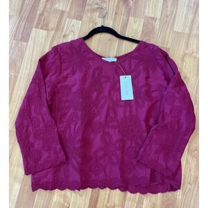 Solitaire Red Boho Top